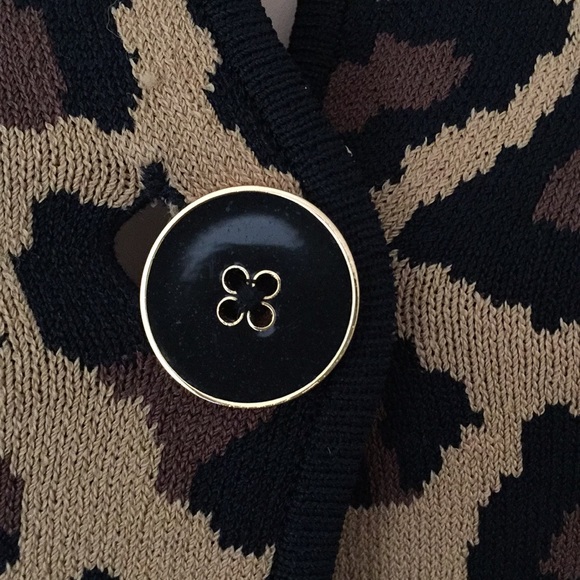 Jones New York cheetah animal print cardigan - Picture 6 of 10